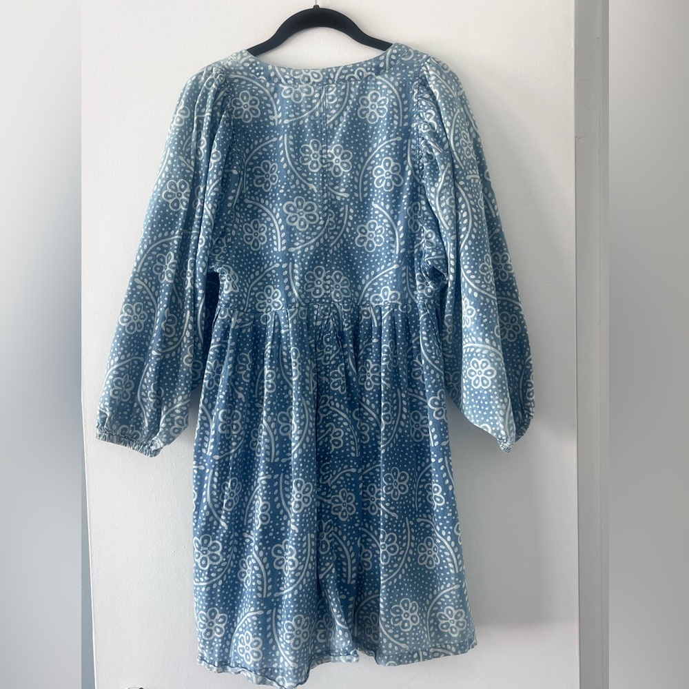 Madewell Bubble Sleeve Button Front Mini Dress - Picture 3 of 6